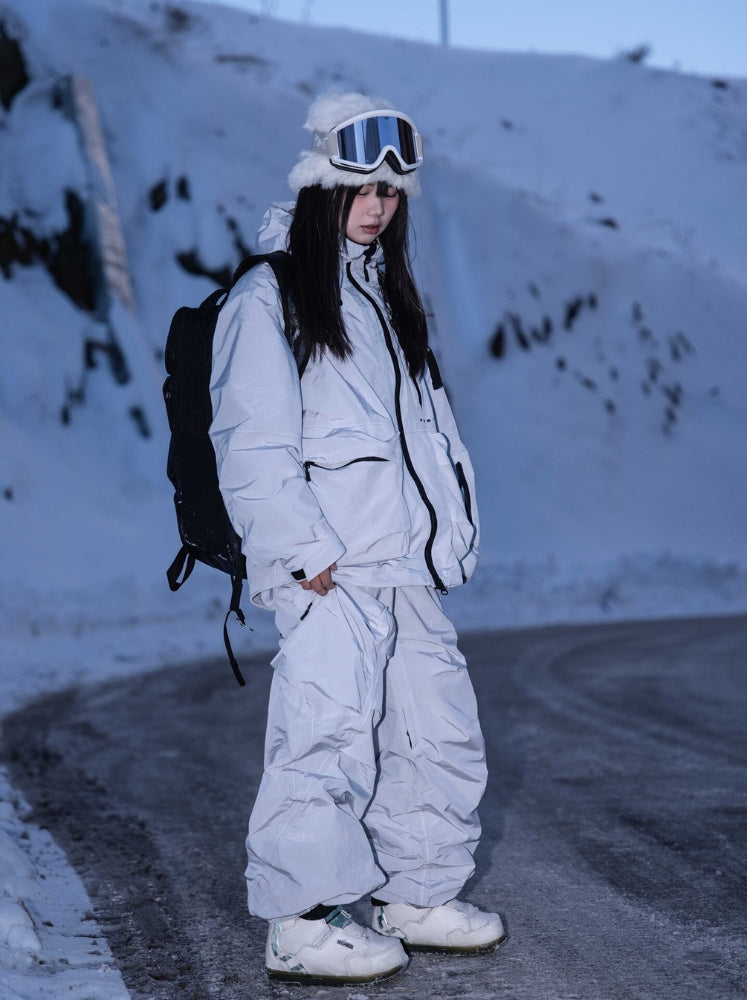 XwXwSeui Men Women Baggy Cargo Ski Pants