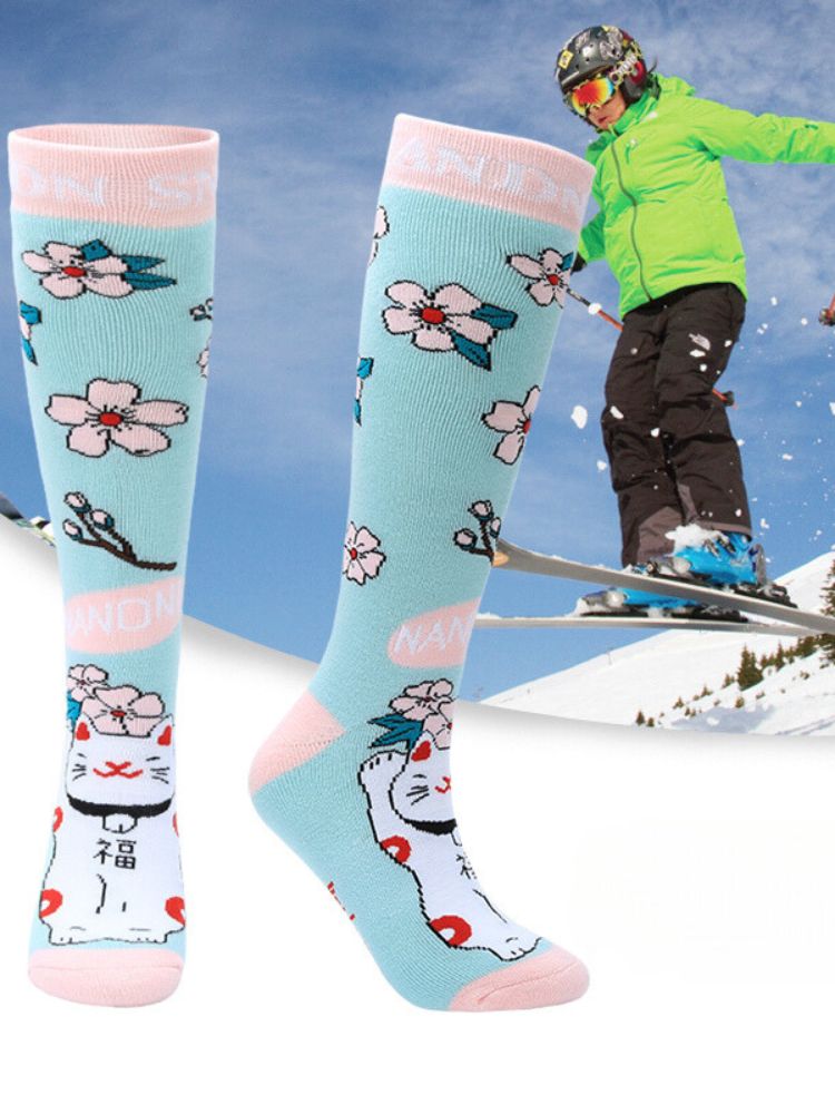 XwXwSeui Kids Insulated Long Pattern Ski Socks