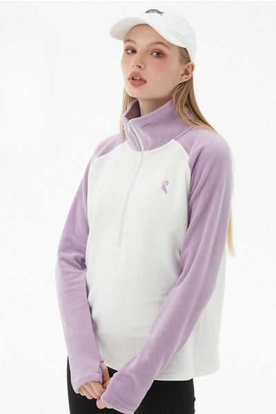 XwXwSeui Women Colorblock Mid Fleece Ski Pullover