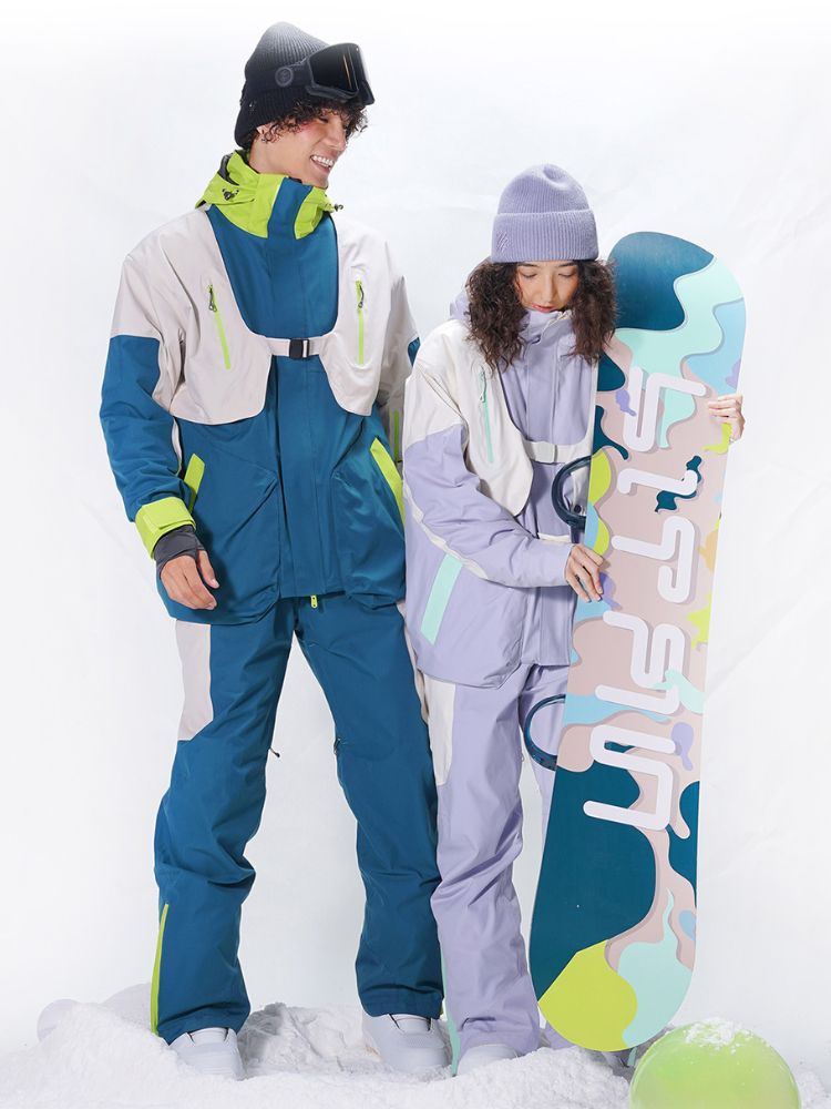 XwXwSeui Men Women Outdoor Insulated Snow Suits