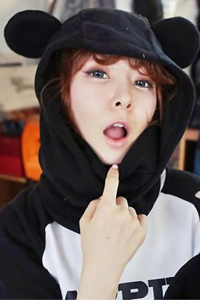 XwXwSeui Men Women & Kids Snow Fleeced Cartoon Snow Helmet Hood