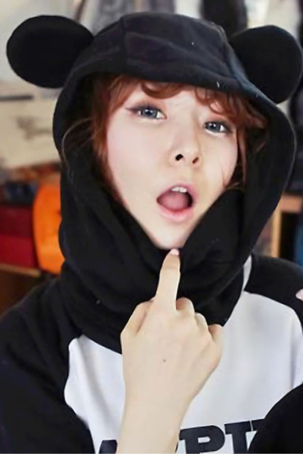 XwXwSeui Men Women & Kids Snow Fleeced Cartoon Snow Helmet Hood