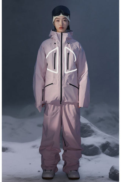 XwXwSeui Men Women 3L Reflective Shell Snow Suits