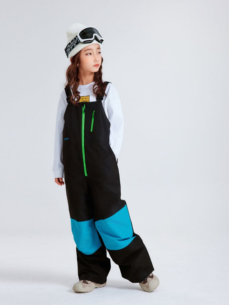 XwXwSeui Kids Loose Waterproof Snow Bibs