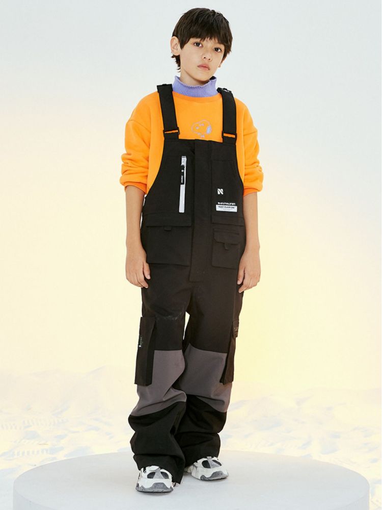 XwXwSeui Kids Loose Waterproof  Snow Bibs