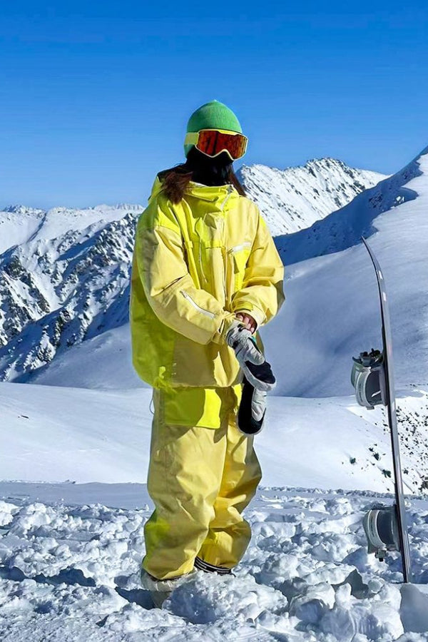 XwXwSeui Men Women 3L Colorblock Shell Snow Suits