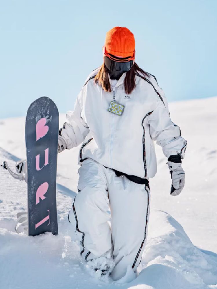 XwXwSeui Men Women Retro Loose Ski Pants