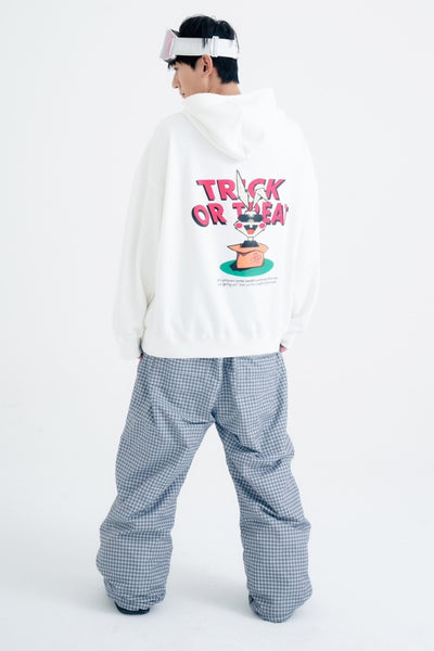 XwXwSeui Women and Men Insulated White Waterproof Snowboarding Hoodie