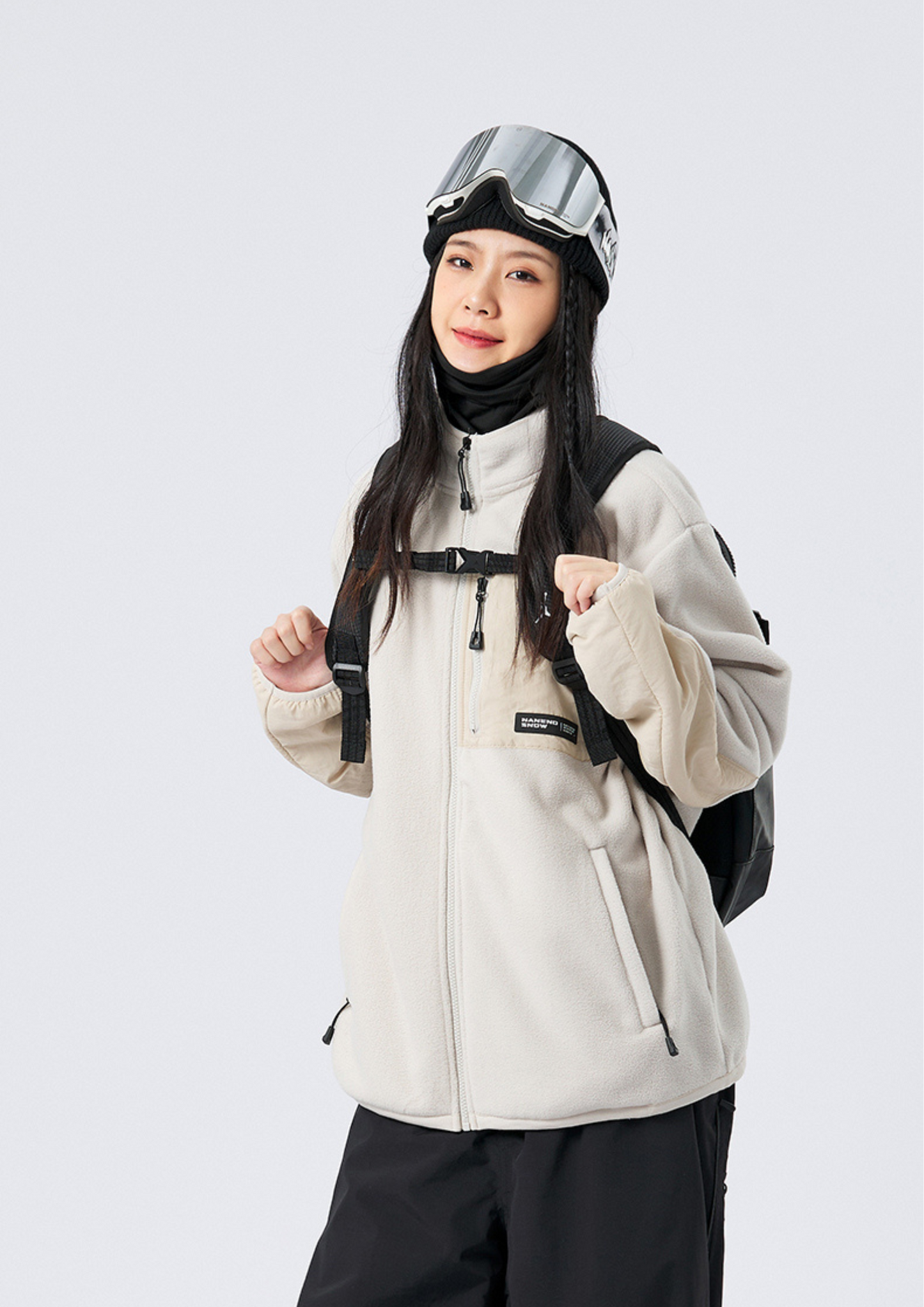 XwXwSeui Men Women Fleeced Stand Collar Snow Jacket