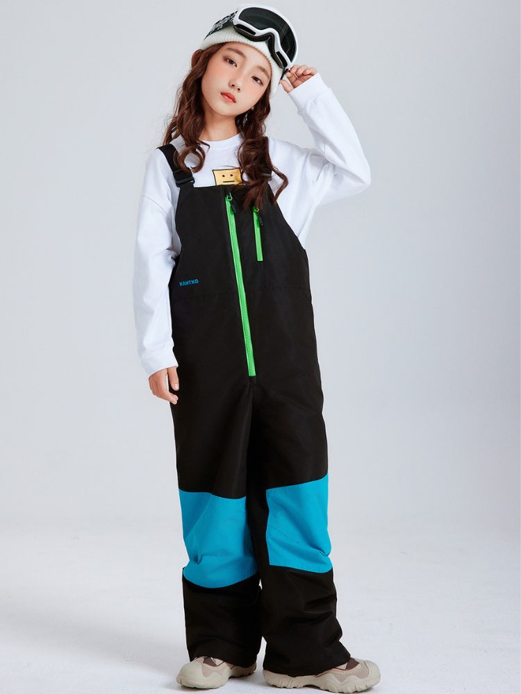 XwXwSeui Kids Loose Waterproof Snow Bibs