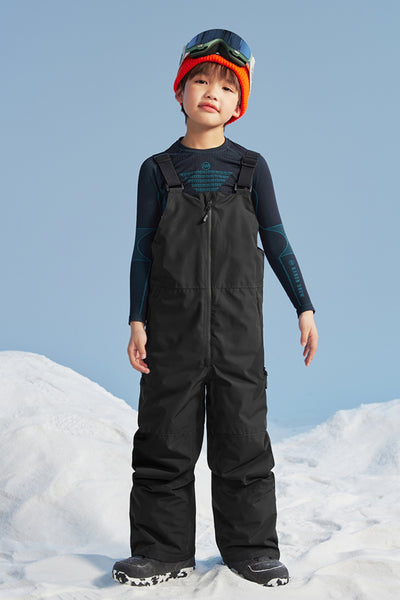 XwXwSeui Kids Thickened Outdoor Waterproof Solid Fashion Breathable Snow Bibs