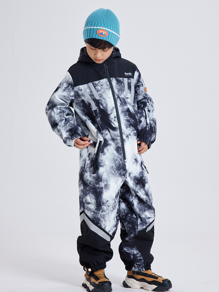 XwXwSeui Kids Reflective Liners Insulated Ski Jumpsuit