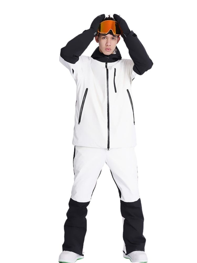 XwXwSeui Men Women Colorblock Outdoor Snow Suits