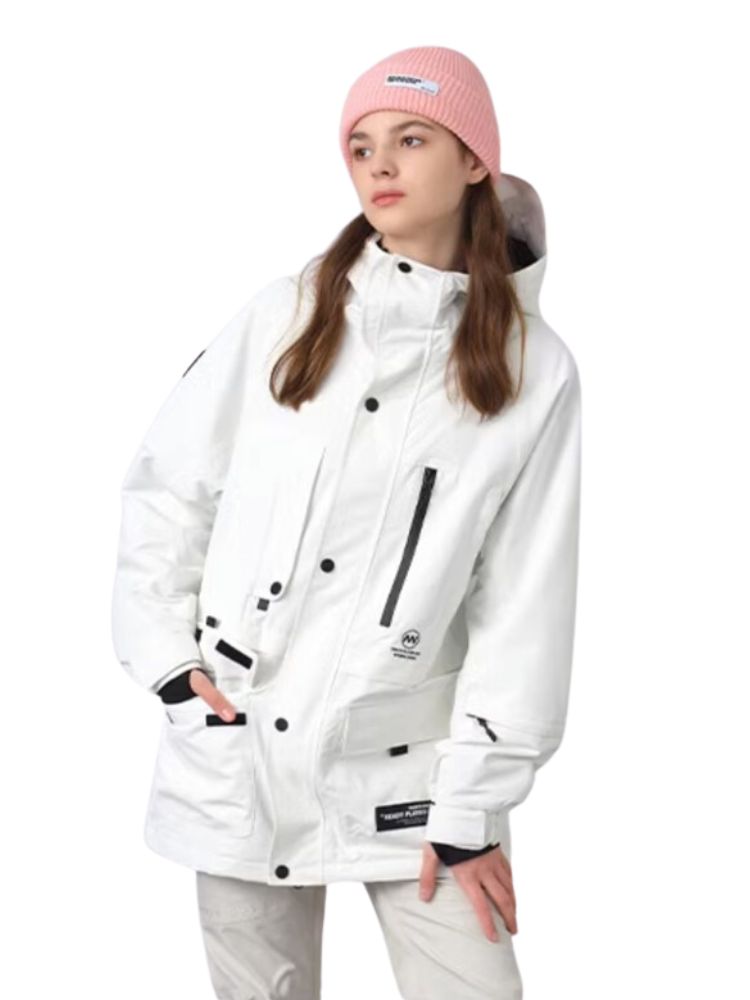 XwXwSeui Men Women Candy Color Hooded Snow Jacket