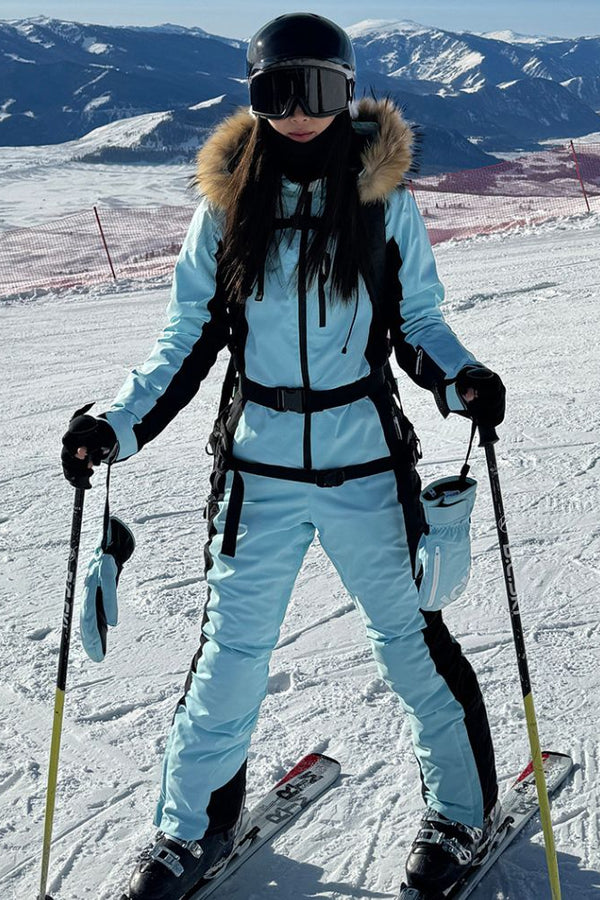 XwXwSeui Men Women Insulated Hood Ski Jumpsuits