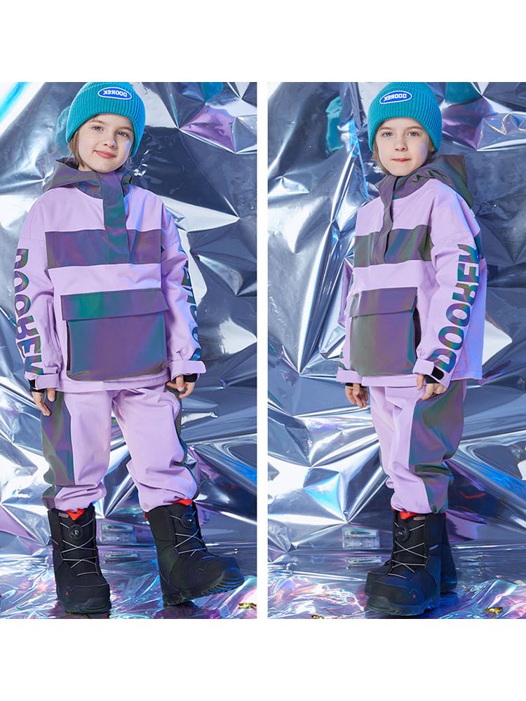 XwXwSeui Kids Reflective Outdoor Insulated Snow Suits