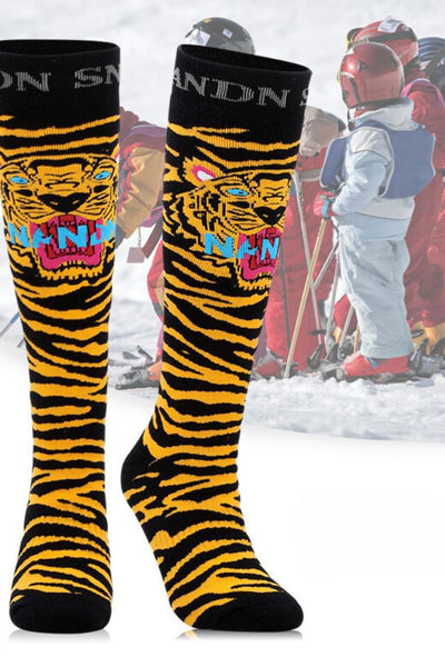 XwXwSeui Kids Insulated Long Pattern Ski Socks