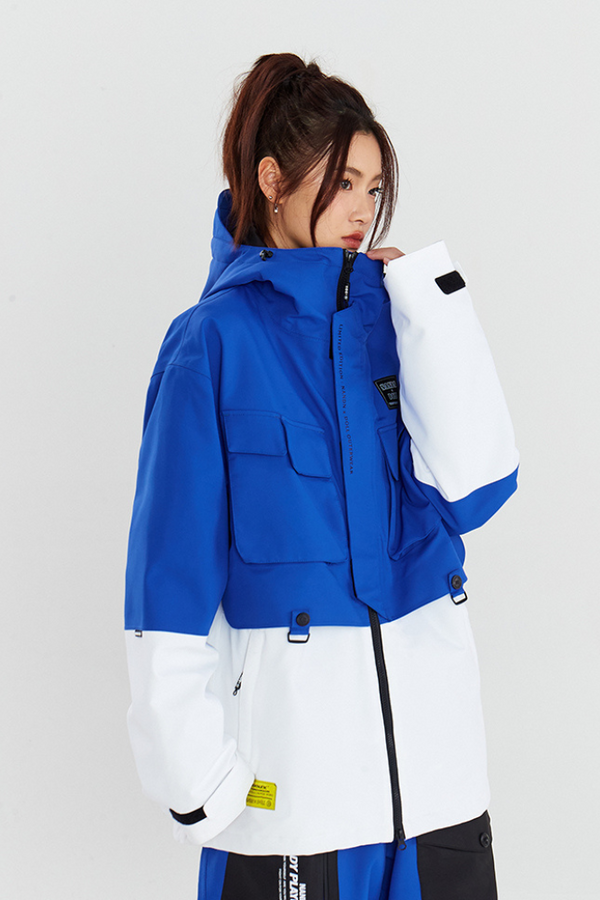 XwXwSeui Men Women  Insulated Colorbloc  Hood Snow Jacket
