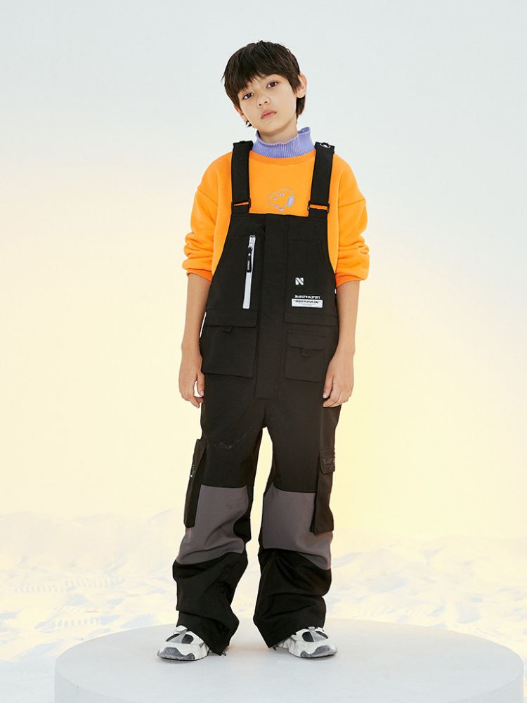 XwXwSeui Kids Loose Waterproof  Snow Bibs