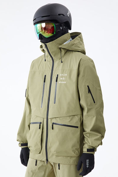 XwXwSeui Men Women 3L Outdoor Hooded Snow Jacket