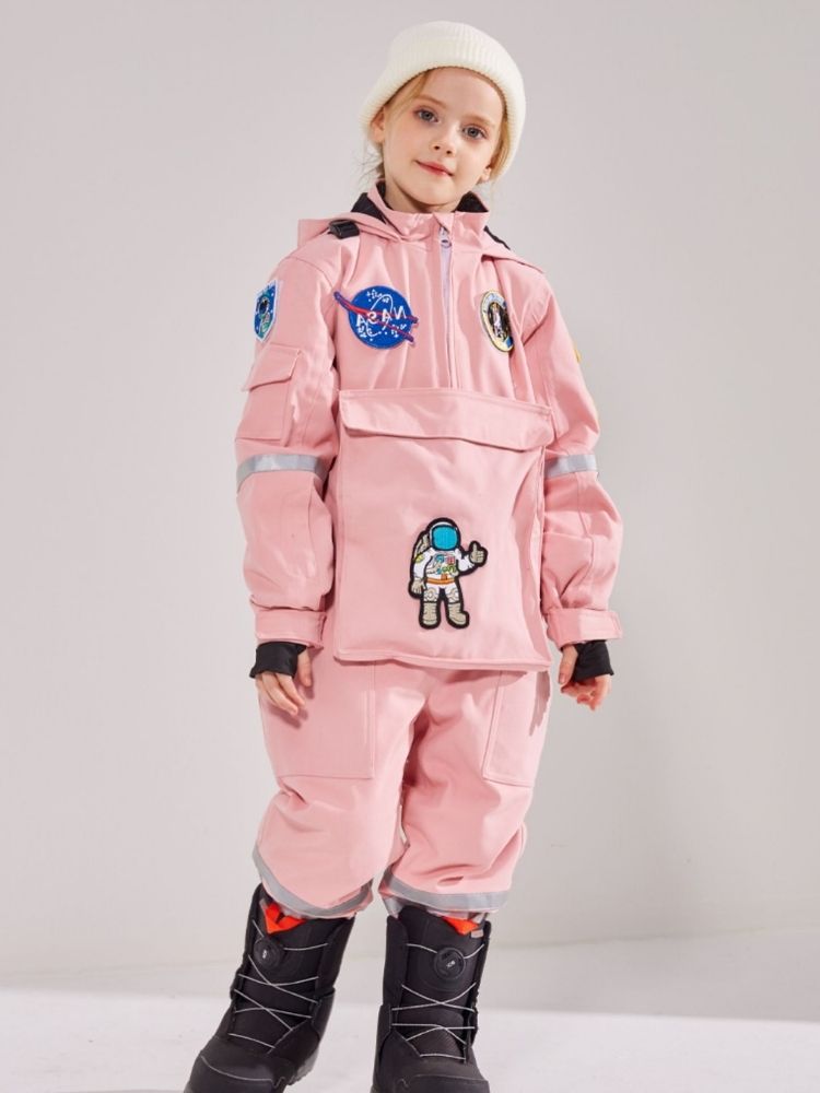 XwXwSeui Kids Insulated NASA Space Ski Jumpsuit