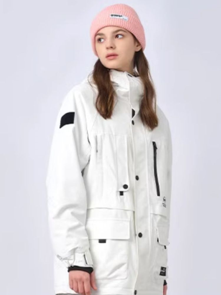 XwXwSeui Men Women Candy Color Hooded Snow Jacket