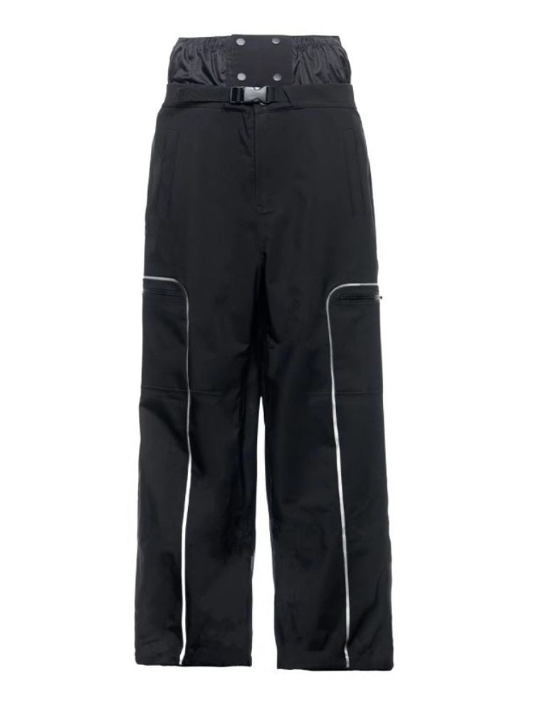 XwXwSeui Men Women 3L Shell Loose Snow Pants