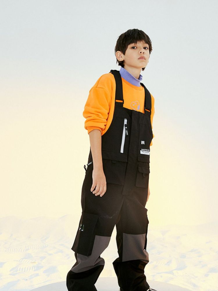 XwXwSeui Kids Loose Waterproof  Snow Bibs