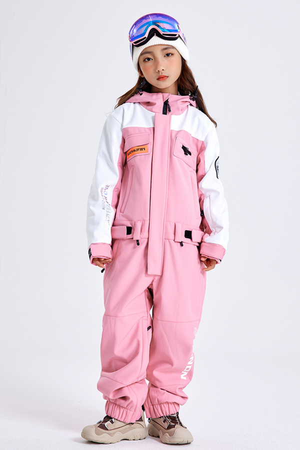 XwXwSeui Kids Hooded Insulated Ski Jumpsuit