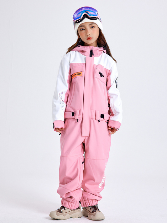 XwXwSeui Kids Hooded Insulated Ski Jumpsuit