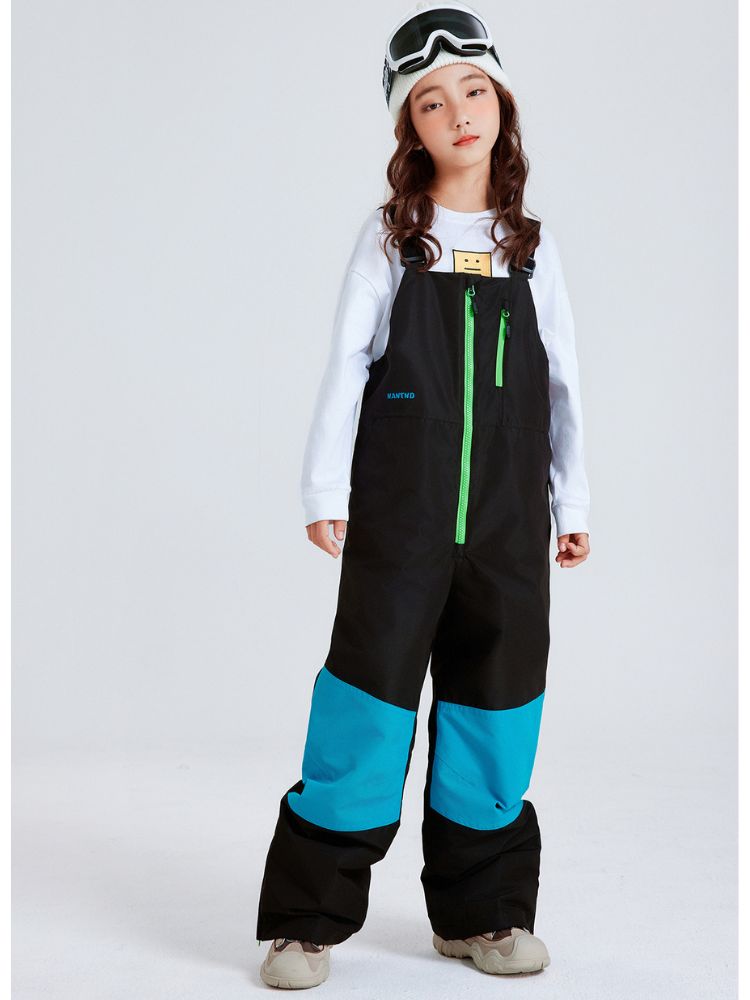 XwXwSeui Kids Loose Waterproof Snow Bibs