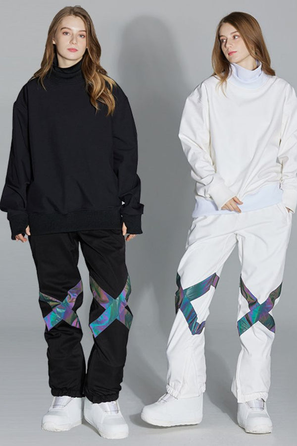 XwXwSeui Men Women Insulated Outdoor Snow Suits-White Series