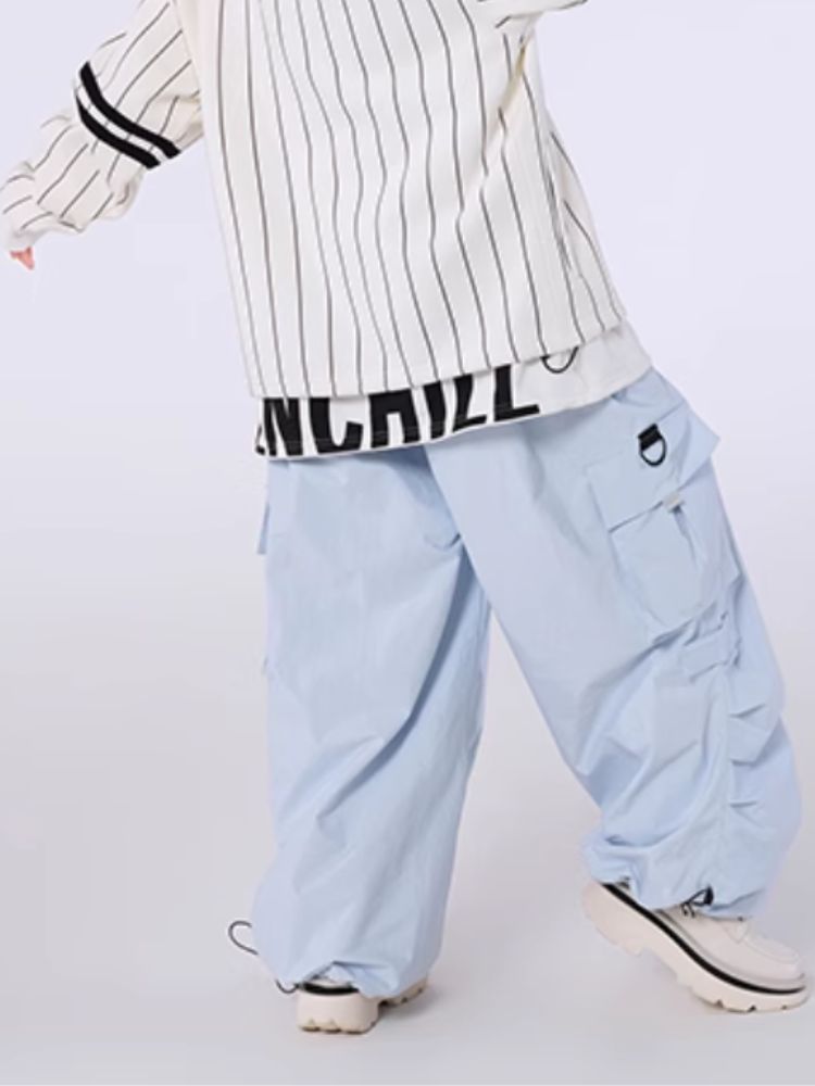 XwXwSeui Men Women Loose Hip-hop Trendy Snow Pants