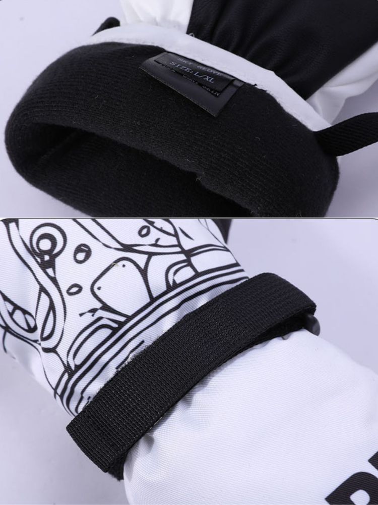 XwXwSeui Men Women Cartoon Long Snow Mittens