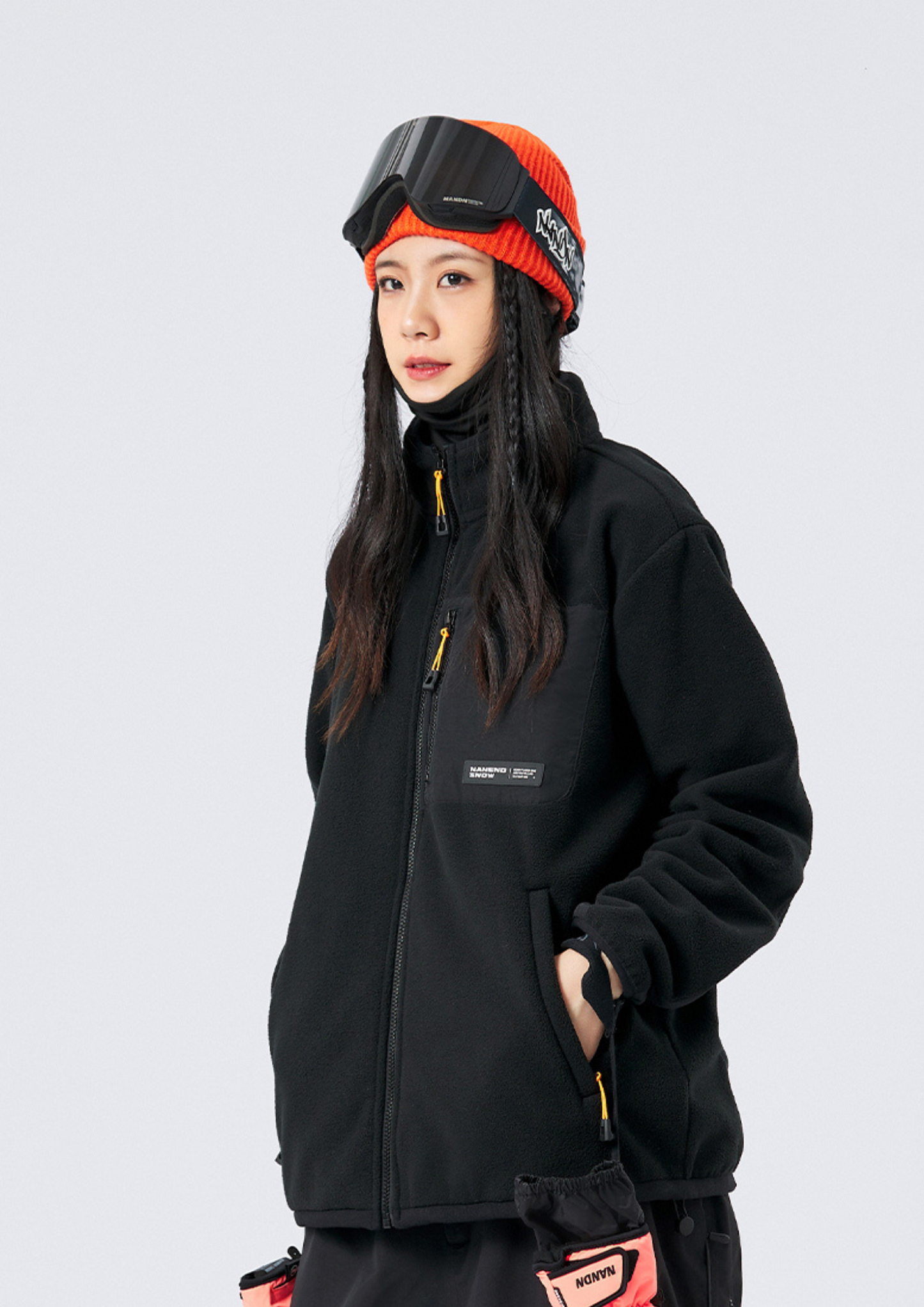 XwXwSeui Men Women Fleeced Stand Collar Snow Jacket