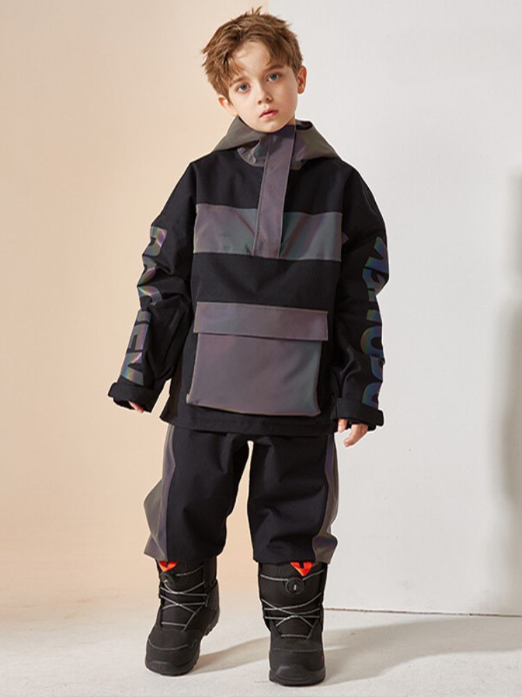 XwXwSeui Kids Reflective Outdoor Insulated Snow Suits