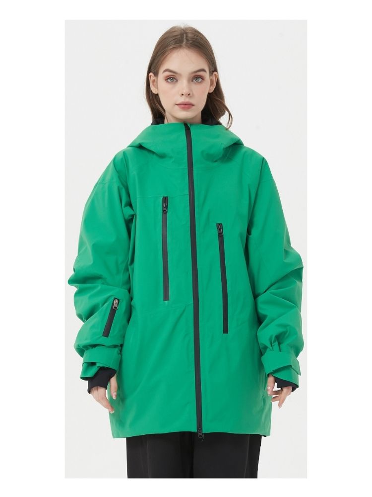 XwXwSeui Men Women 3L Shell Hooded Snow Jacket