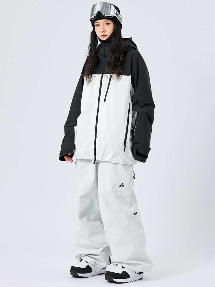 XwXwSeui Men and Women 3L Shell Baggy Ski Pants