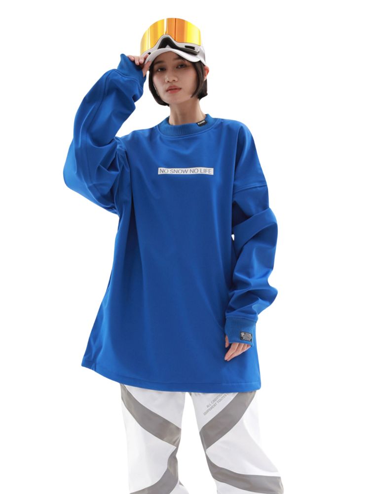 XwXwSeui Men Women Low Collar Outdoor Ski Sweatshirt