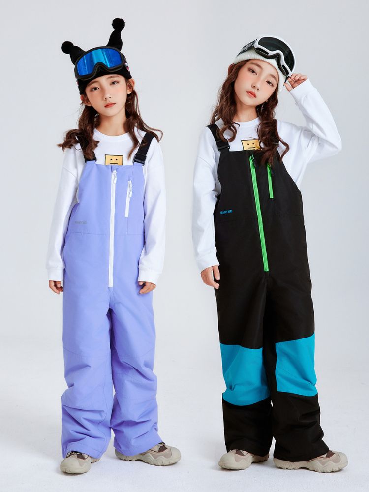 XwXwSeui Kids Loose Waterproof Snow Bibs