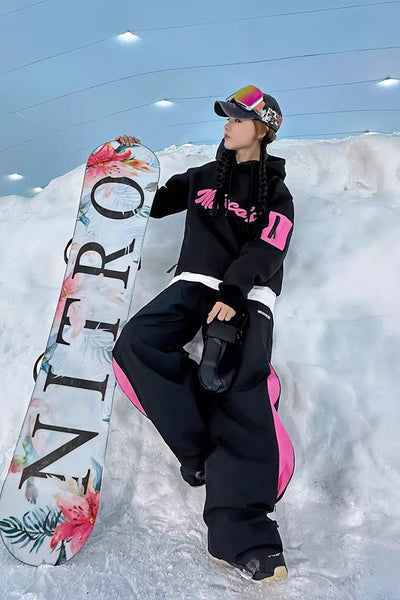 XwXwSeui Men Women Insulated Half-zip Hooded Ski Suits