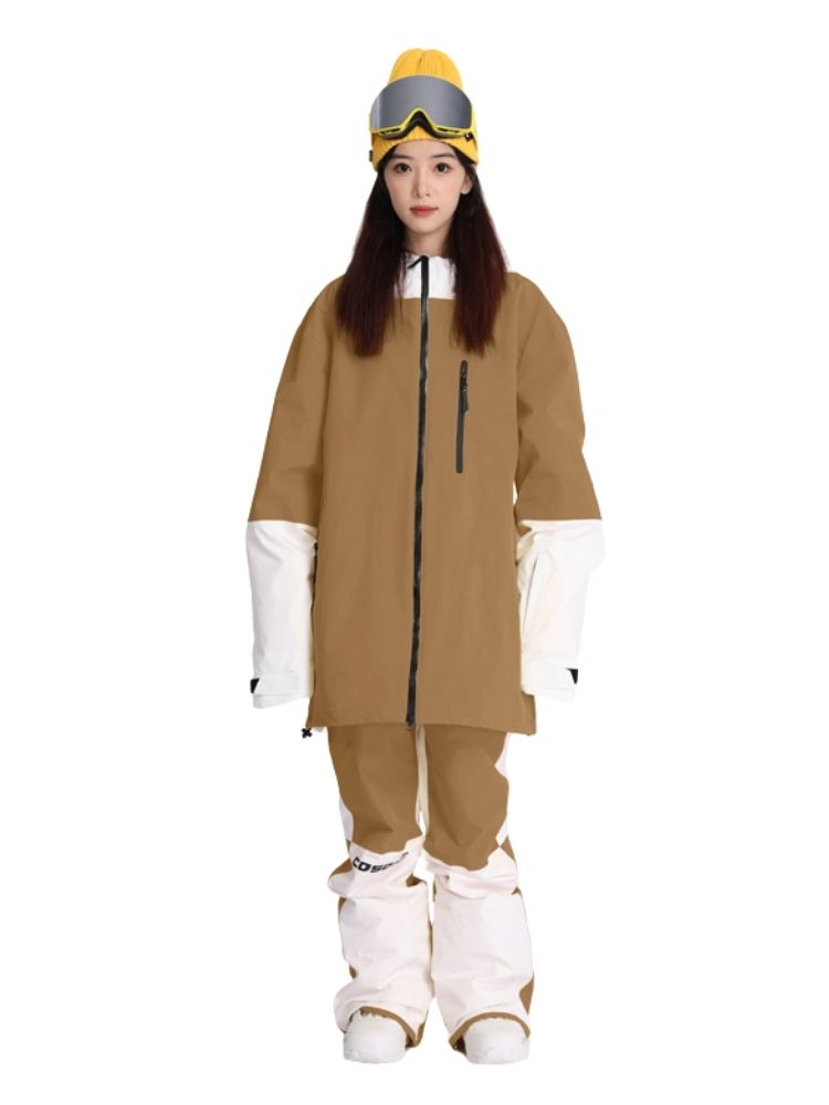 XwXwSeui Men Women Colorblock Outdoor Snow Suits