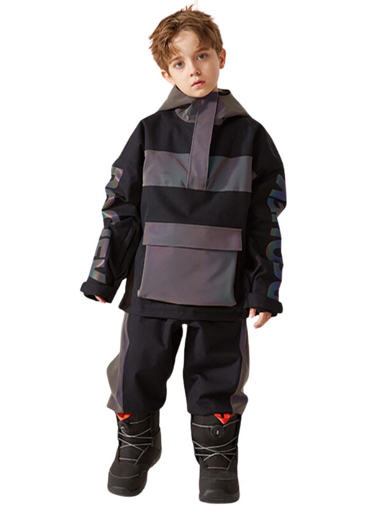 XwXwSeui Kids Reflective Outdoor Insulated Snow Suits