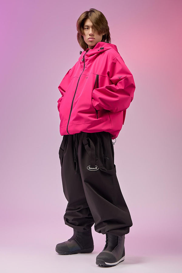 Doorek Angled Zip Extended Vents Detachable 3L Insulated Snowboard Suits for Men Women