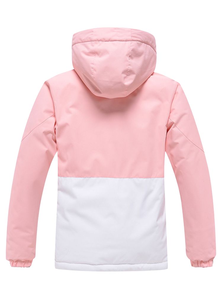 XwXwSeui Women Pink Insulated Snow Jacket