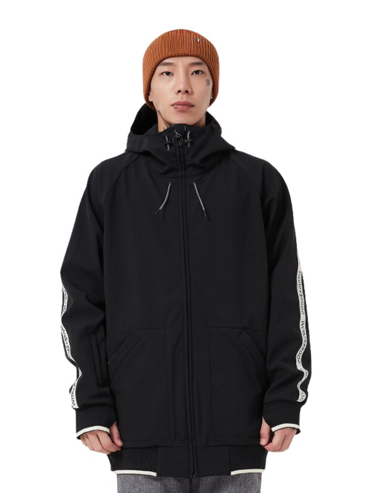 XwXwSeui Men Women Fleece Hooded Snow Jacket