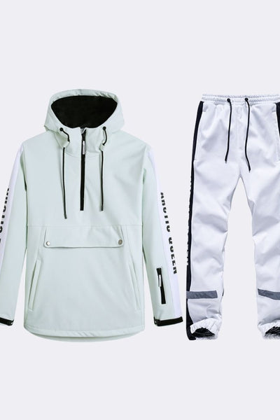 XwXwSeui Men Women Reflective Windproof Snow Suits-Green Series