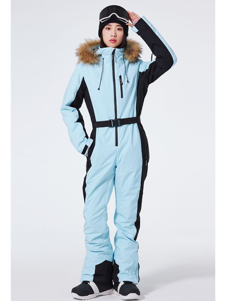 XwXwSeui Men Women Insulated Hood Ski Jumpsuits