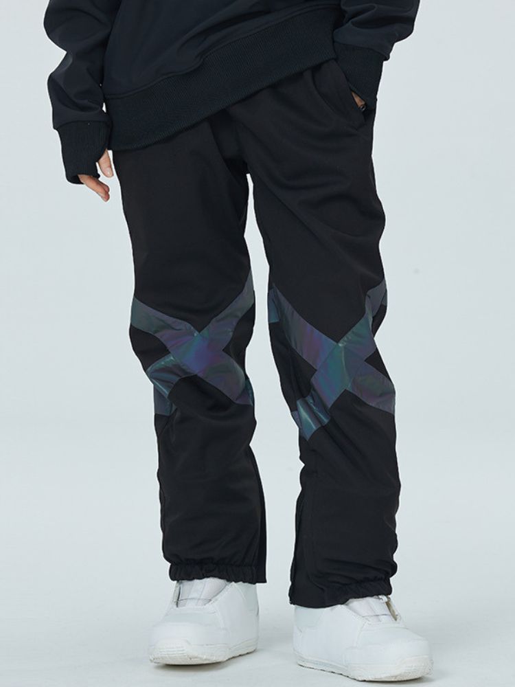 XwXwSeui Men Women Reflective Loose Ski Pants