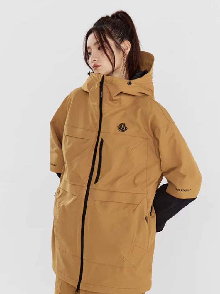 XwXwSeui Men Women Colorblock Insulated Snow Jacket